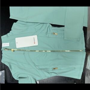 Lululemon Athletica Mint Green Jacket and leggings